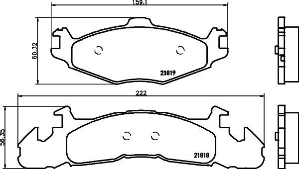 Mintex MDB1603 - Kit pastiglie freno, Freno a disco www.autoricambit.com