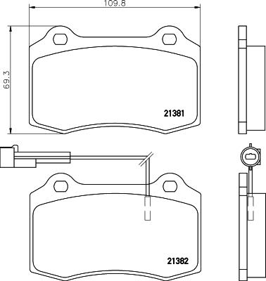 Mintex MDB1633 - Kit pastiglie freno, Freno a disco www.autoricambit.com