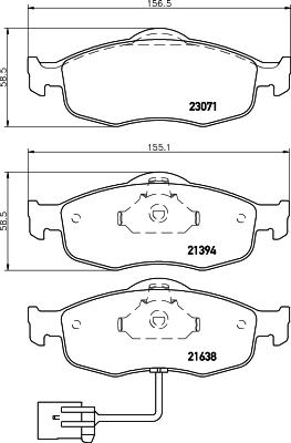 Mintex MDB1622 - Kit pastiglie freno, Freno a disco www.autoricambit.com