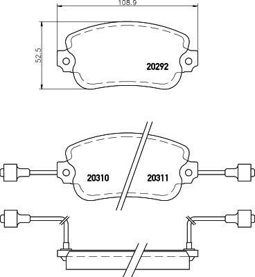 Mintex MDB1087 - Kit pastiglie freno, Freno a disco www.autoricambit.com