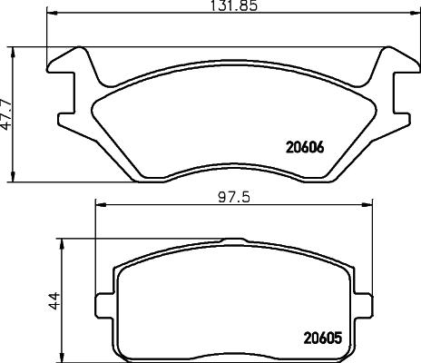 Mintex MDB1145 - Kit pastiglie freno, Freno a disco www.autoricambit.com