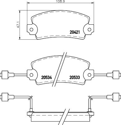 Mintex MDB1112 - Kit pastiglie freno, Freno a disco www.autoricambit.com