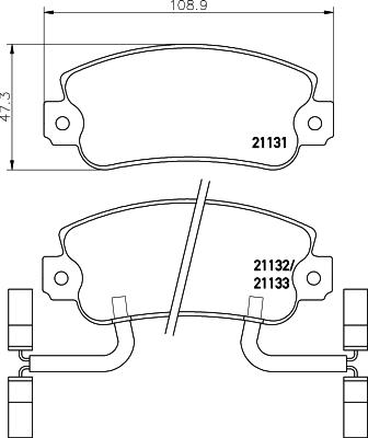 Mintex MDB1356 - Kit pastiglie freno, Freno a disco www.autoricambit.com