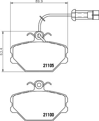 Mintex MDB1384 - Kit pastiglie freno, Freno a disco www.autoricambit.com