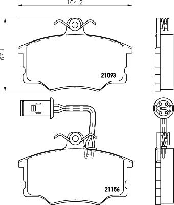 Mintex MDB1373 - Kit pastiglie freno, Freno a disco www.autoricambit.com