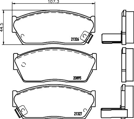 Mintex MDB1244 - Kit pastiglie freno, Freno a disco www.autoricambit.com