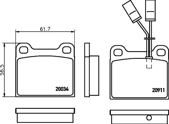 Mintex MDB1274 - Kit pastiglie freno, Freno a disco www.autoricambit.com