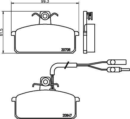 Mintex MDB1276 - Kit pastiglie freno, Freno a disco www.autoricambit.com