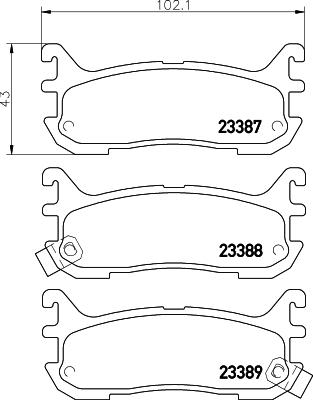 Mintex MDB1705 - Kit pastiglie freno, Freno a disco www.autoricambit.com