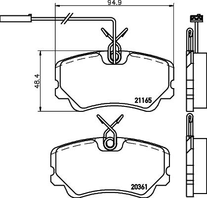 Mintex MDB1706 - Kit pastiglie freno, Freno a disco www.autoricambit.com