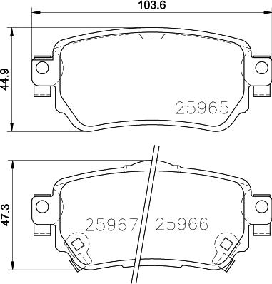 Mintex MDB83675 - Kit pastiglie freno, Freno a disco www.autoricambit.com