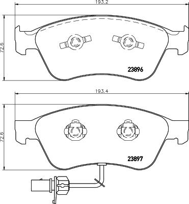 Mintex MDB82645 - Kit pastiglie freno, Freno a disco www.autoricambit.com