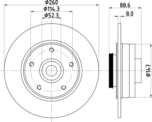 Mintex MDC2795C - Discofreno www.autoricambit.com