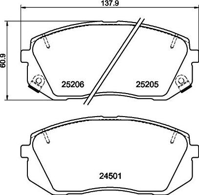 Mintex MDB4060 - Kit pastiglie freno, Freno a disco www.autoricambit.com