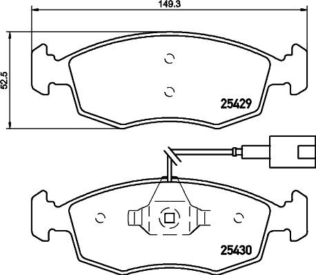 Mintex MDB3208 - Kit pastiglie freno, Freno a disco www.autoricambit.com