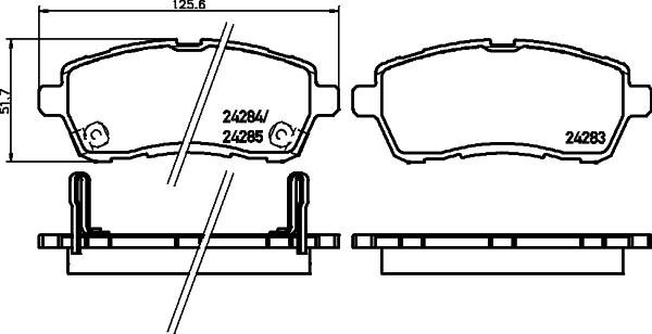 Mintex MDB2968 - Kit pastiglie freno, Freno a disco www.autoricambit.com