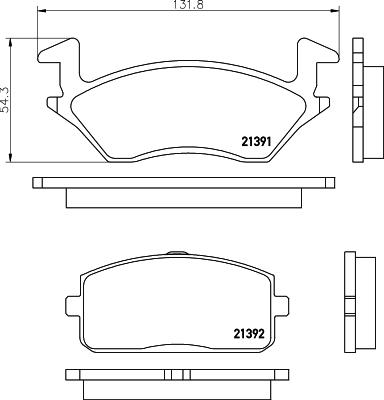 Mintex MDB2473 - Kit pastiglie freno, Freno a disco www.autoricambit.com