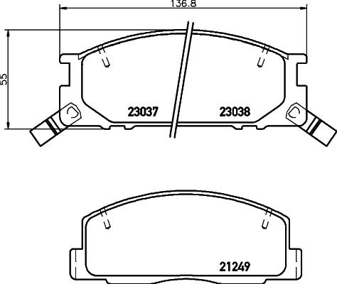 Mintex MDB2529 - Kit pastiglie freno, Freno a disco www.autoricambit.com