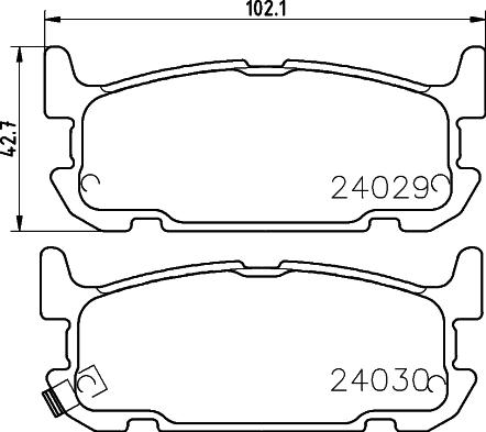 Mintex MDB2575 - Kit pastiglie freno, Freno a disco www.autoricambit.com