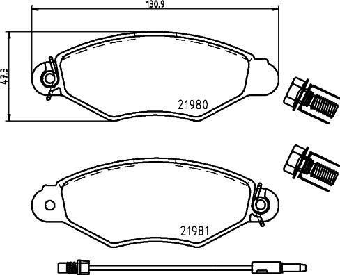 Mintex MDB2055 - Kit pastiglie freno, Freno a disco www.autoricambit.com