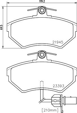 Mintex MDB2075 - Kit pastiglie freno, Freno a disco www.autoricambit.com