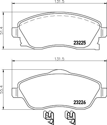 Mintex MDB2073 - Kit pastiglie freno, Freno a disco www.autoricambit.com