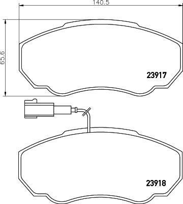 Mintex MDB2328 - Kit pastiglie freno, Freno a disco www.autoricambit.com