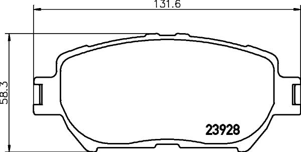 Mintex MDB82263 - Kit pastiglie freno, Freno a disco www.autoricambit.com