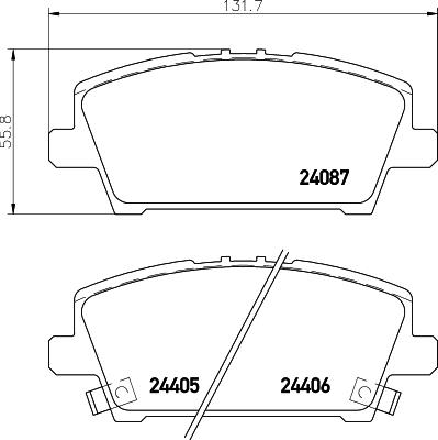 Mintex MDB2791 - Kit pastiglie freno, Freno a disco www.autoricambit.com