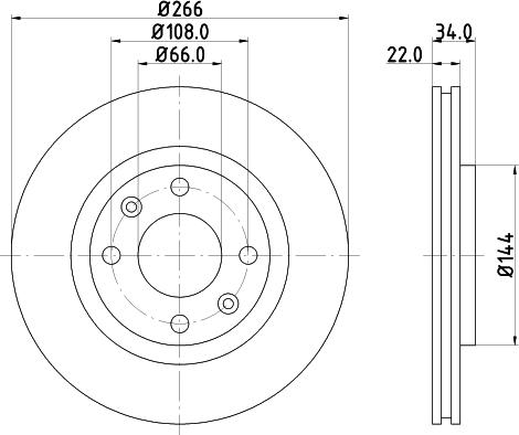 Mintex MDC1491 - Discofreno www.autoricambit.com