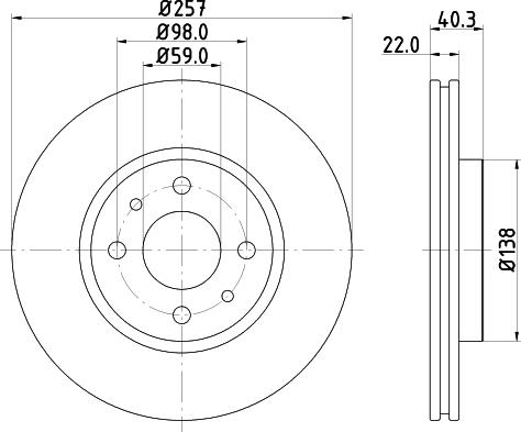 Mintex MDC1084 - Discofreno www.autoricambit.com