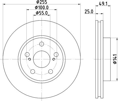 Mintex MDC1025 - Discofreno www.autoricambit.com