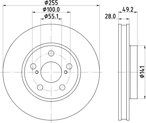 Mintex MDC1028 - Discofreno www.autoricambit.com