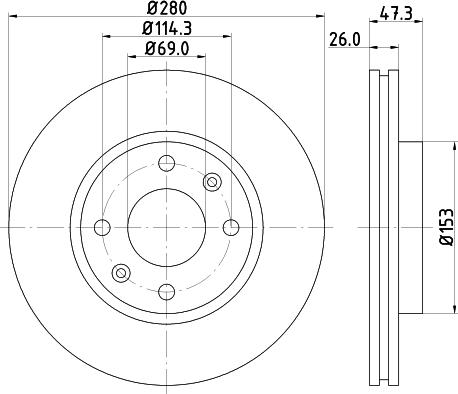 Mintex MDC1812 - Discofreno www.autoricambit.com