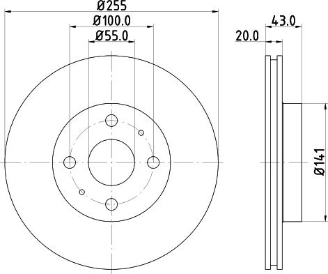 Mintex MDC1394 - Discofreno www.autoricambit.com