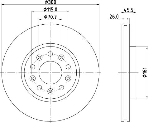 Mintex MDC83080C - Discofreno www.autoricambit.com