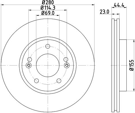 Mintex MDC2393 - Discofreno www.autoricambit.com