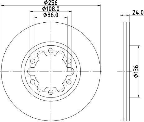 Mintex MDC2327 - Discofreno www.autoricambit.com