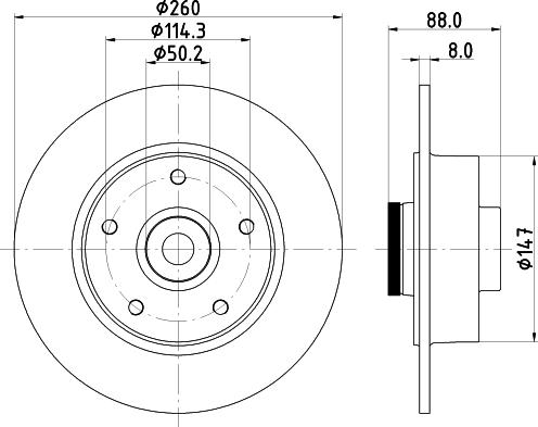 Mintex MDC2374 - Discofreno www.autoricambit.com