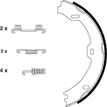 Mintex MFR568 - Kit ganasce, Freno stazionamento www.autoricambit.com