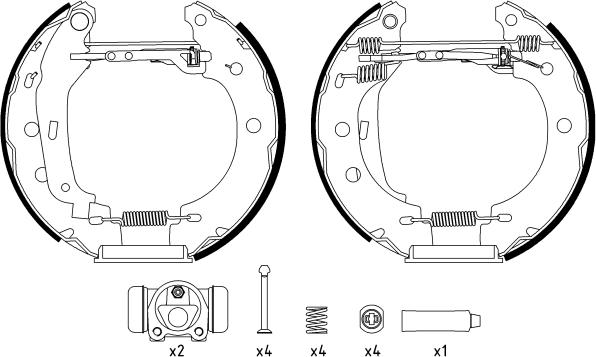 Mintex MSP145 - Kit freno, freni a tamburo www.autoricambit.com