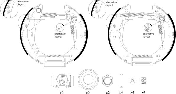 Mintex MSP205 - Kit freno, freni a tamburo www.autoricambit.com