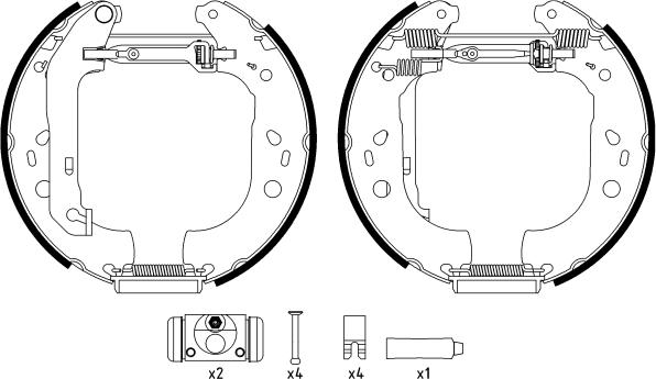 Mintex MSP287 - Kit freno, freni a tamburo www.autoricambit.com