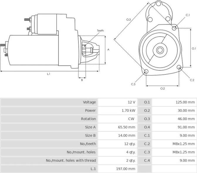 Mitsubishi M0T22473 - Motorino d'avviamento www.autoricambit.com