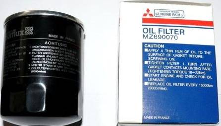 Mitsubishi MZ 690070 - Filtro olio www.autoricambit.com