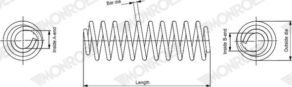 Monroe SP4456 - Molla autotelaio www.autoricambit.com