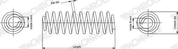 Monroe SP4353 - Molla autotelaio www.autoricambit.com