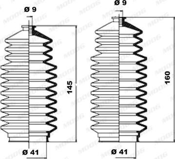 Moog K150097 - Kit soffietto, Sterzo www.autoricambit.com