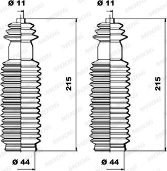 Moog K150049 - Kit soffietto, Sterzo www.autoricambit.com