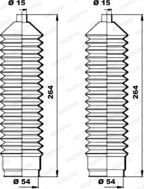 Moog K150041 - Kit soffietto, Sterzo www.autoricambit.com